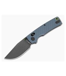 Vosteed Porcupine ModSwap Blue G10 Crossbar Lock 154CM Blackwash Folding Knife (3.08") - VSD-A3102 1
