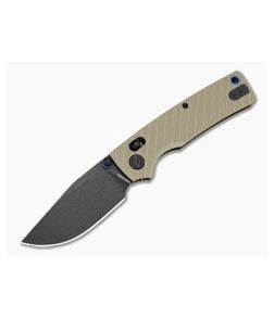 Vosteed Porcupine ModSwap Sand Tan G10 Crossbar Lock 154CM Blackwash Folding Knife (3.08") - VSD-A3103 1