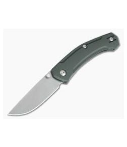 GiantMouse ACE Iona Olive Drab Aluminum Stonewashed M390 Liner Lock Folder - GM-IONA-GREEN-ALUMINUM 1