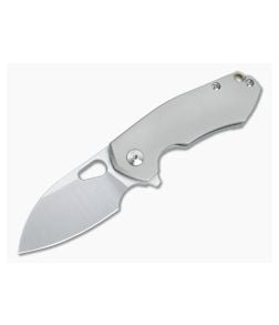 GiantMouse ACE Riv Satin Elmax Titanium Frame Lock Flipper - GM-RIV-TITANIUM 1