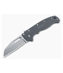 Demko Knives AD20.5 Sharksfoot Full Serrated Gray FRN Shark Lock Folder - DK-AD20.5-SF-SE 1