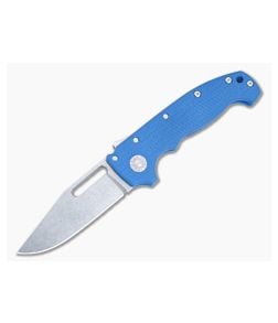 Demko MG AD20 Full Flat Grind 3V Clip Point Blue G10 Shark Lock Folder DK-AD20-BLUE - DK-AD20-BLUE 1