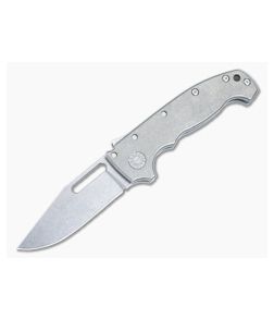 Demko MG AD20 Full Flat Grind 3V Clip Point Smooth Titanium Shark Lock Folder DK-AD20-TI - DK-AD20-TI 1