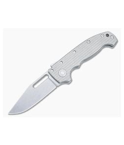 Demko MG AD20 Full Flat Grind 3V Clip Point Textured Titanium Shark Lock Folder DK-AD20-TEX-TI - DK-AD20-TEX-TI 1