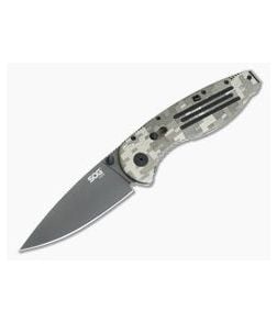 SOG Aegis ACU Digi Camo Black PVD AUS-8 Piston Lock Assisted Folder AE06-CP - SOG-AE06-CP 1