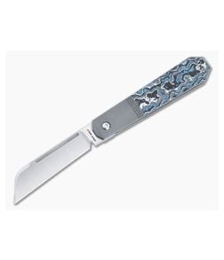 Jack Wolf Knives After Hours Jack Frost Blue Bolster Lock Front Flipper AFTER-01-FC-FROST - JWK-AFTER-01-FC-FROST 1