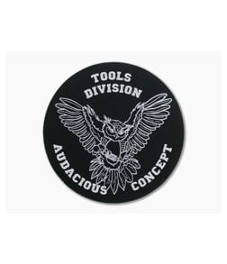 Audacious Concept Tool Division Owl Logo Aluminum Patch ALU-OWL-BLK - AC-ALU-OWL-BLK 1