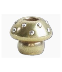 Audacious Concept Amanita Mushroom Bead Medium Brass/Silver Lanyard Bead AMN-BRS-SLV - AC-AMN-BRS-SLV 1