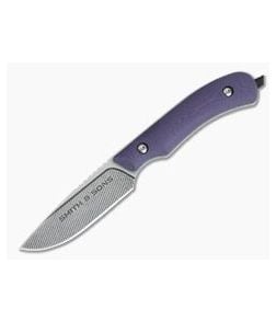 Smith & Sons Axiom Purple G10 Toxic Green Liners AEB-L EDC Fixed Blade - SS-AXIOM-PURPLE 1