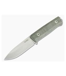 LionSteel B40 Bushcraft Green Micarta Sleipner Steel Fixed Blade - LS-B40-CVG 1