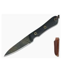 Smith & Sons Bandit Original Patina CPM D2 Black Micarta Compact Fixed Blade - SS-BD-BM-OP 1