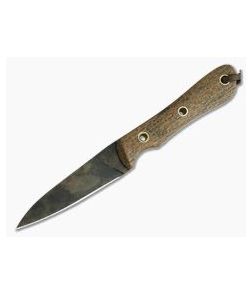 Smith & Sons Bandit Coffee Bag Micarta Original Patina CPM D2 Fixed Blade 03 - SS-BD-CB-OP-03 1