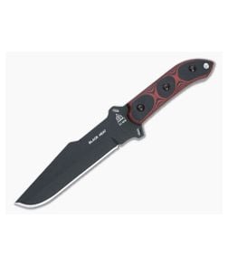 TOPS Black Heat Black 1095 Red and Black G10 Tactical Fixed Blade BLKHT-01 - TP-BLKHT-01 1