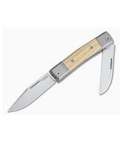 LionSteel BestMan 2-Blade Slip Joint M390 Olive Wood BM13-UL - LS-BM13-UL 1