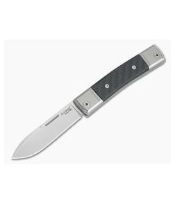 LionSteel BestMan Drop Point M390 Carbon Fiber Modern Traditional Slip Joint BM2-CF - LS-BM2-CF 1