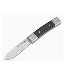 LionSteel BestMan Drop Point M390 Ebony Wood Modern Traditional Slip Joint BM2-EB - LS-BM2-EB 1