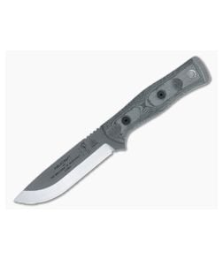 TOPS B.O.B. Fieldcraft Knife Black Micarta Tumble Finish - TP-BROS-TBF02 1