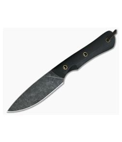 Smith & Sons Brave Darkened D2 Black Micarta Every Day Carry Fixed Blade - SS-BVDK-MC-BLK 1