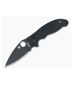 Spyderco Manix 2 Black DLC Plain S30V Black G10 C101GPBBK2 - SP-C101GPBBK2 1