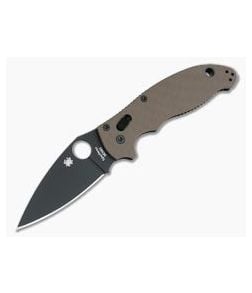 Spyderco Manix 2 Limited Black DLC M390 Earth Brown G10 C101GPBNBK2 - SP-C101GPBNBK2 1