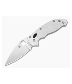 Spyderco Manix 2 Lightweight White FRN Satin CPM REX 45 Folding Knife (3.37" Blade) Pre-Owned C101PWH2 - SP-C101PWH2-PRE 1