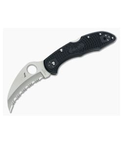 Spyderco Tasman Salt 2 Serrated H1 Black FRN Back Lock Folder C106SBK2 - SP-C106SBK2 1