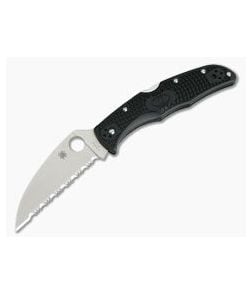 Spyderco Endura 4 Wharncliffe Black FRN Serrated VG10 C10FSWCBK - SP-C10FSWCBK 1