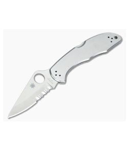 Spyderco Delica 4 Partially Serrated VG10 Stainless Steel Back Lock Folder C11PS - SP-C11PS 1