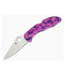 Spyderco Delica 4 Zome Pink Purple FRN Flat Ground VG10 Limited C11ZFPPN - SP-C11ZFPPN 1