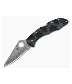 Spyderco Delica 4 Limited Gray Zome FRN Damascus VG10 Back Lock Folder C11ZPGYD - SP-C11ZPGYD 1