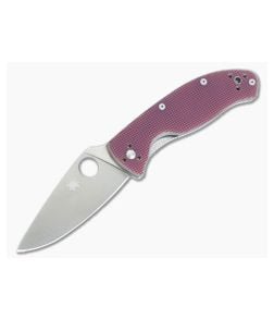 Spyderco Tenacious Red Check G10 Satin Plain C122GPRC - SP-C122GPRC 1