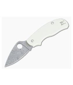 Spyderco Urban Sprint Damasteel Ivory G10 Slip Joint Folder C127GPIVD - SP-C127GPIVD 1