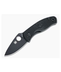 Spyderco Persistence Lightweight Black Plain Edge Black FRN Liner Lock Folder C136PBBK - SP-C136PBBK 1