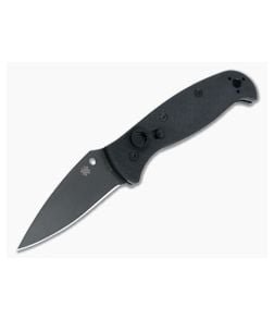 Spyderco Autonomy 2 All Black DLC Plain LC200N Black G10 Automatic Knife C165GPBBK2 - SP-C165GPBBK2 1