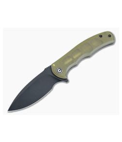 CIVIVI Mini Praxis Flipper Bead Blasted Ultem Black D2 Drop Point C18026C-5 - CV-C18026C-5 1