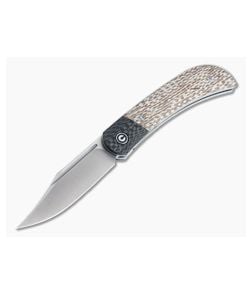 CIVIVI Appalachian Drifter II Satin S35VN Snakeskin Micarta Liner Lock Front Flipper C19010C-2 - CV-C19010C-2 1