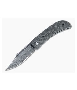 CIVIVI Appalachian Drifter II Black Damascus Rose Marbled Carbon Fiber Liner Lock Front Flipper C19010C-DS3 - CV-C19010C-DS3 1