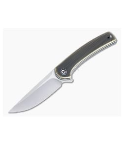CIVIVI Mini Asticus Satin Stainless Black Brass Liner Lock Flipper C19026B-2 - CV-C19026B-2 1