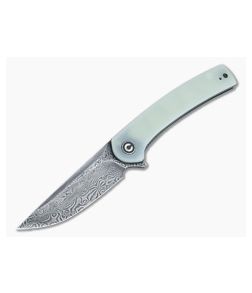 CIVIVI Mini Asticus Black Damascus Natural G10 Liner Lock Flipper C19026B-DS1 - CV-C19026B-DS1 1