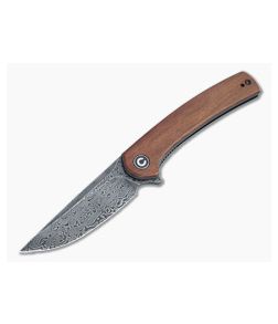 CIVIVI Mini Asticus Black Damascus Cuibourtia Wood Liner Lock Flipper C19026B-DS2 - CV-C19026B-DS2 1