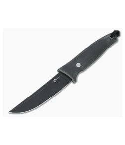 CIVIVI x Terzuola Tamashii Tanto Black Stonewashed D2 Dark Green Micarta Fixed Blade C19046-4 - CV-C19046-4 1