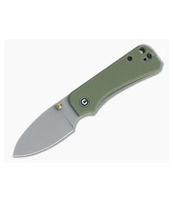 CIVIVI Baby Banter Gray Stonewashed Nitro-V Green G10 Liner Lock Folder C19068S-5 - CV-C19068S-5 1