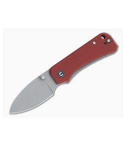 CIVIVI Baby Banter Gray Stonewashed Nitro-V Burgundy G10 Liner Lock Folder C19068S-6 - CV-C19068S-6 1