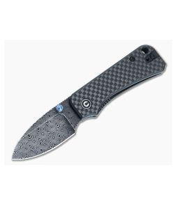 CIVIVI Baby Banter Carbon Fiber/G10 Handles Black Hand Rubbed Damascus Blade C19068S-DS1 - CV-C19068S-DS1 1