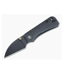 Civivi Baby Banter Wharncliffe Black Burlap Micarta Black Nitro-V Blade C19068SC-1 - CV-C19068SC-1 1