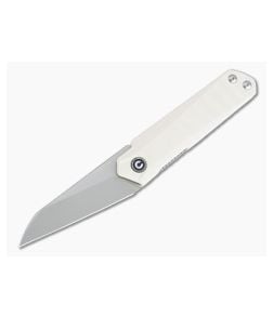 CIVIVI x Ostap Hel Ki-V Plus Top Flipper Blasted Nitro-V Ivory G10 Folder C20005B-2 - CV-C20005B-2 1