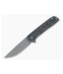 CIVIVI Bo Zinker Gray Stonewashed Nitro-V Blue Carbon Fiber Liner Lock Flipper C20009B-A - CV-C20009B-A 1