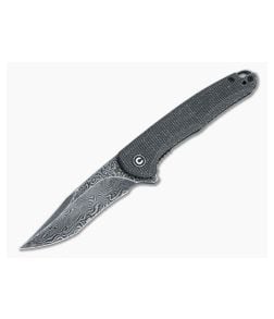 CIVIVI x Ochs Mini Sandbar Black Damascus Black Micarta Flipper C20011-DS1 - CV-C20011-DS1 1