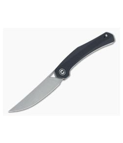CIVIVI Lazar Isham Gray Stonewashed Stainless Black G10 Front Flipper C20013-1 - CV-C20013-1 1