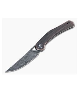 CIVIVI Lazar Isham Black Hand Rubbed Damascus Copper Front Flipper C20013-DS1 - CV-C20013-DS1 1